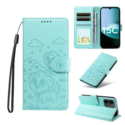 Embossed Heart Dog RFID Blocking Wallet Leather Phone Case, For Redmi 15a Global, For Redmi Note 15 Pro+ 5G Global 163.3mm, For Redmi Note 15 4G / 5G Global 164mm, For Redmi K90 Pro Max / Poco F8 Ultra, For Redmi Note 15 Pro 4G Global 163.2mm          ...
