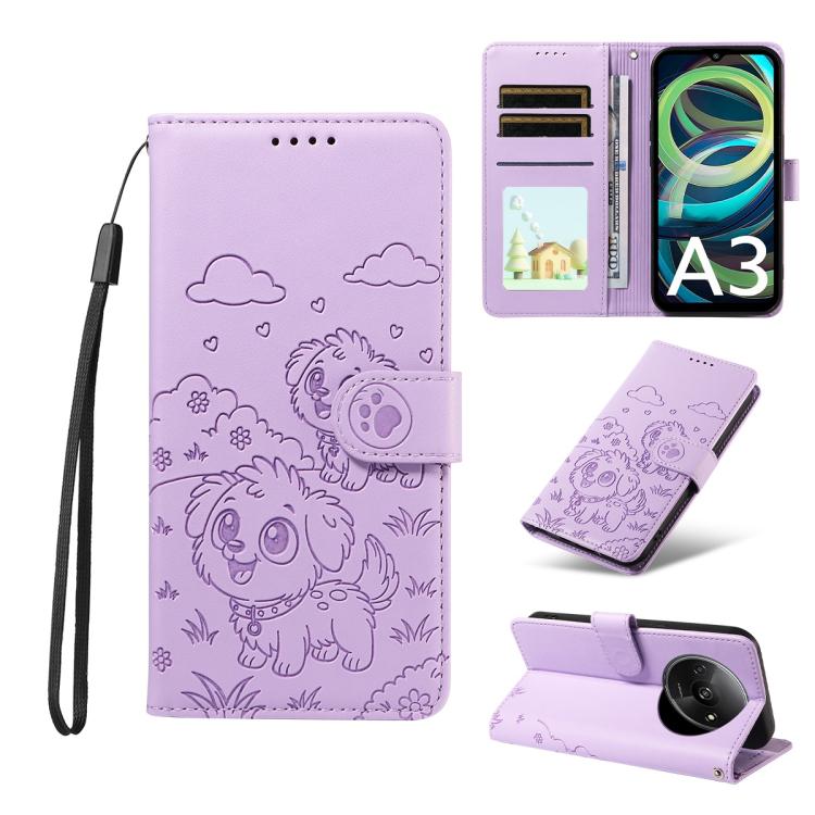 Embossed Heart Dog RFID Blocking Wallet Leather Phone Case, For Redmi Note 14 4G 164.84mm, For Redmi Note 14 Pro+ 5G / 14 Pro 4G, For Redmi Turbo 4 5G / Poco X7 Pro 5G, For Redmi Note 14 5G / Poco M7 Pro 5G, For Redmi Note 14 4G 163.25mm               ...