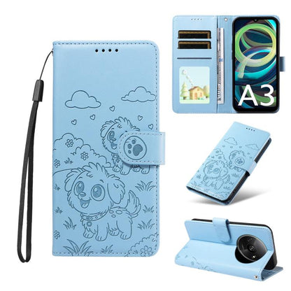 Embossed Heart Dog RFID Blocking Wallet Leather Phone Case, For Redmi Note 14 4G 164.84mm, For Redmi Note 14 Pro+ 5G / 14 Pro 4G, For Redmi Turbo 4 5G / Poco X7 Pro 5G, For Redmi Note 14 5G / Poco M7 Pro 5G, For Redmi Note 14 4G 163.25mm               ...