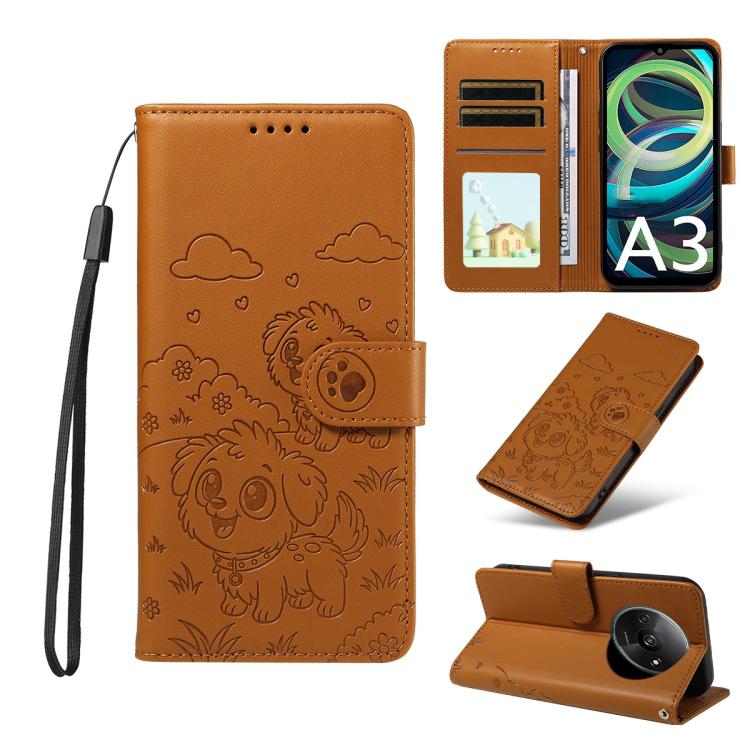 Embossed Heart Dog RFID Blocking Wallet Leather Phone Case, For Redmi Note 14 4G 164.84mm, For Redmi Note 14 Pro+ 5G / 14 Pro 4G, For Redmi Turbo 4 5G / Poco X7 Pro 5G, For Redmi Note 14 5G / Poco M7 Pro 5G, For Redmi Note 14 4G 163.25mm               ...