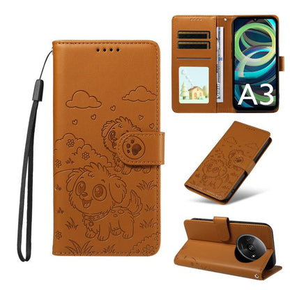 Embossed Heart Dog RFID Blocking Wallet Leather Phone Case, For Redmi Note 14 4G 164.84mm, For Redmi Note 14 Pro+ 5G / 14 Pro 4G, For Redmi Turbo 4 5G / Poco X7 Pro 5G, For Redmi Note 14 5G / Poco M7 Pro 5G, For Redmi Note 14 4G 163.25mm               ...