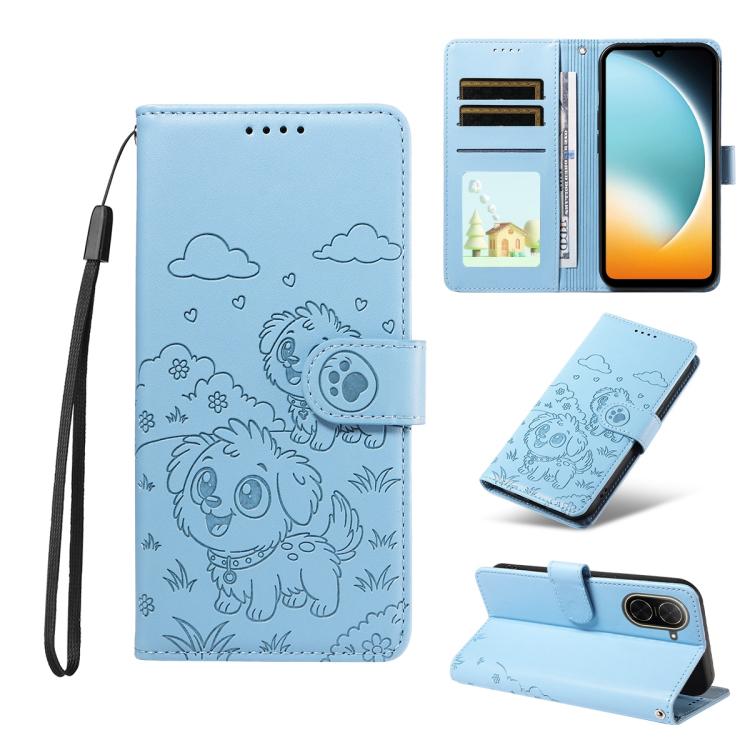 Embossed Heart Dog RFID Blocking Wallet Leather Phone Case, For Redmi 15a Global, For Redmi Note 15 Pro+ 5G Global 163.3mm, For Redmi Note 15 4G / 5G Global 164mm, For Redmi K90 Pro Max / Poco F8 Ultra, For Redmi Note 15 Pro 4G Global 163.2mm          ...