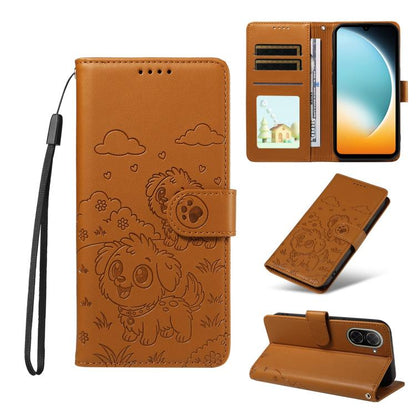 Embossed Heart Dog RFID Blocking Wallet Leather Phone Case, For Redmi 15a Global, For Redmi Note 15 Pro+ 5G Global 163.3mm, For Redmi Note 15 4G / 5G Global 164mm, For Redmi K90 Pro Max / Poco F8 Ultra, For Redmi Note 15 Pro 4G Global 163.2mm          ...