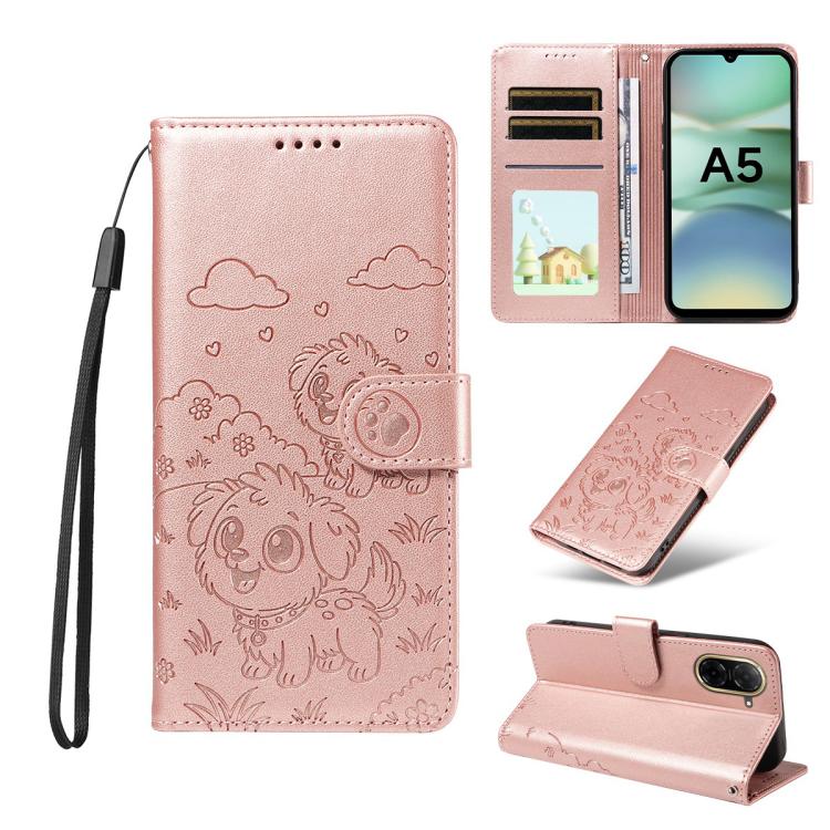 Embossed Heart Dog RFID Blocking Wallet Leather Phone Case, For Redmi 15a Global, For Redmi Note 15 Pro+ 5G Global 163.3mm, For Redmi Note 15 4G / 5G Global 164mm, For Redmi K90 Pro Max / Poco F8 Ultra, For Redmi Note 15 Pro 4G Global 163.2mm          ...