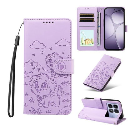 Embossed Heart Dog RFID Blocking Wallet Leather Phone Case, For Redmi Note 14 4G 164.84mm, For Redmi Note 14 Pro+ 5G / 14 Pro 4G, For Redmi Turbo 4 5G / Poco X7 Pro 5G, For Redmi Note 14 5G / Poco M7 Pro 5G, For Redmi Note 14 4G 163.25mm               ...