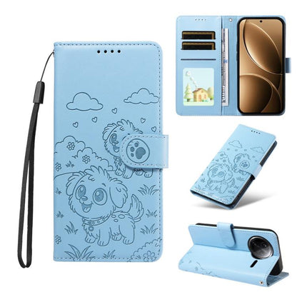 Embossed Heart Dog RFID Blocking Wallet Leather Phone Case, For Redmi K80 Pro / Poco F7 Ultra, For Redmi K80 / Poco F7 Pro, For Redmi 14C 4G / 5G / 14R / A4, For Redmi Note 14 4G 164.84mm, For Redmi Note 14 Pro+ 5G / 14 Pro 4G                          ...