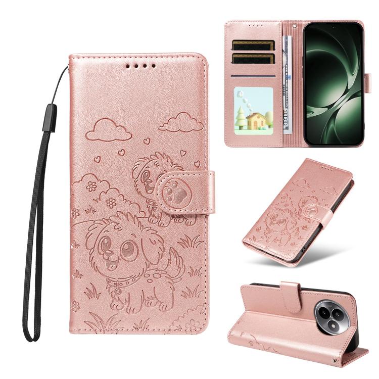 Embossed Heart Dog RFID Blocking Wallet Leather Phone Case, For Redmi 15a Global, For Redmi Note 15 Pro+ 5G Global 163.3mm, For Redmi Note 15 4G / 5G Global 164mm, For Redmi K90 Pro Max / Poco F8 Ultra, For Redmi Note 15 Pro 4G Global 163.2mm          ...