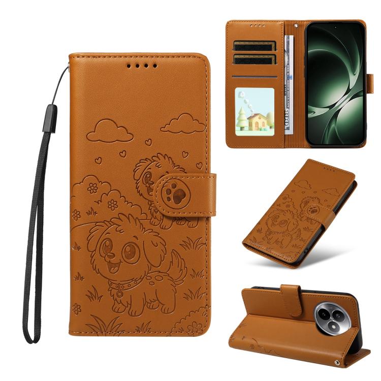 Embossed Heart Dog RFID Blocking Wallet Leather Phone Case, For Redmi 15a Global, For Redmi Note 15 Pro+ 5G Global 163.3mm, For Redmi Note 15 4G / 5G Global 164mm, For Redmi K90 Pro Max / Poco F8 Ultra, For Redmi Note 15 Pro 4G Global 163.2mm          ...