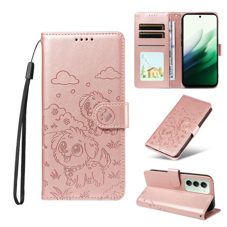 Embossed Heart Dog RFID Blocking Wallet Leather Phone Case, For Redmi 15a Global, For Redmi Note 15 Pro+ 5G Global 163.3mm, For Redmi Note 15 4G / 5G Global 164mm, For Redmi K90 Pro Max / Poco F8 Ultra, For Redmi Note 15 Pro 4G Global 163.2mm          ...