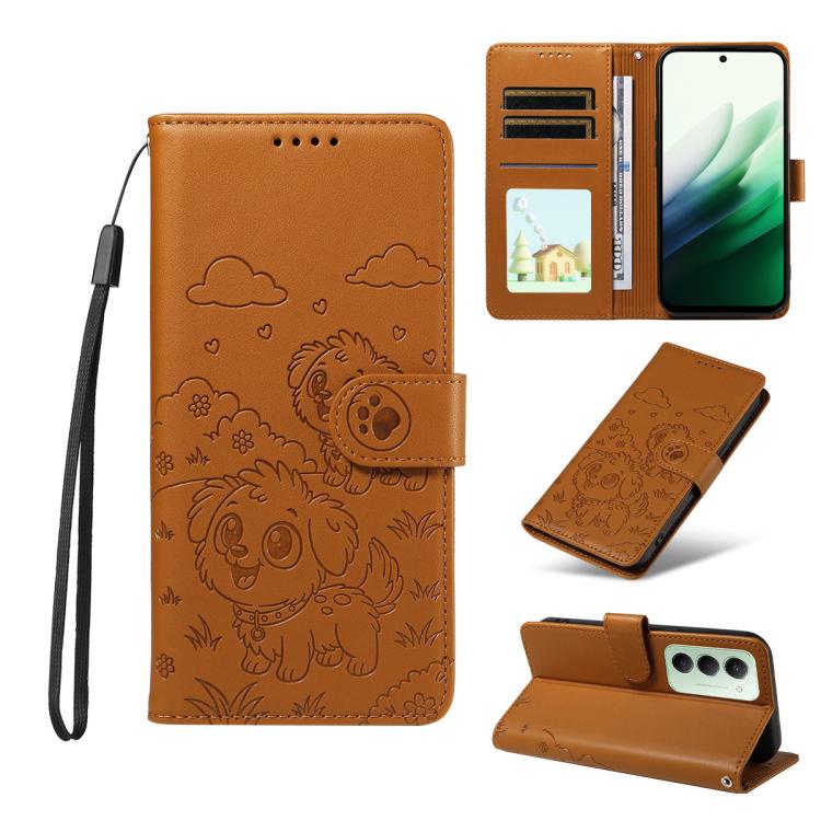 Embossed Heart Dog RFID Blocking Wallet Leather Phone Case, For Redmi 15a Global, For Redmi Note 15 Pro+ 5G Global 163.3mm, For Redmi Note 15 4G / 5G Global 164mm, For Redmi K90 Pro Max / Poco F8 Ultra, For Redmi Note 15 Pro 4G Global 163.2mm          ...