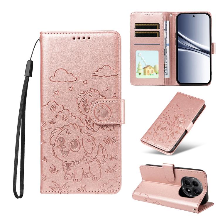 Embossed Heart Dog RFID Blocking Wallet Leather Phone Case, For Redmi 15a Global, For Redmi Note 15 Pro+ 5G Global 163.3mm, For Redmi Note 15 4G / 5G Global 164mm, For Redmi K90 Pro Max / Poco F8 Ultra, For Redmi Note 15 Pro 4G Global 163.2mm          ...