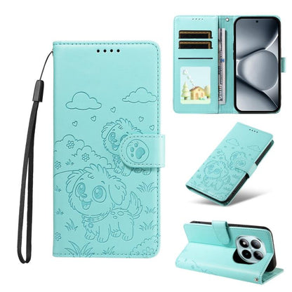 Embossed Heart Dog RFID Blocking Wallet Leather Phone Case, For Redmi 15a Global, For Redmi Note 15 Pro+ 5G Global 163.3mm, For Redmi Note 15 4G / 5G Global 164mm, For Redmi K90 Pro Max / Poco F8 Ultra, For Redmi Note 15 Pro 4G Global 163.2mm          ...