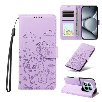 Embossed Heart Dog RFID Blocking Wallet Leather Phone Case, For Redmi 15a Global, For Redmi Note 15 Pro+ 5G Global 163.3mm, For Redmi Note 15 4G / 5G Global 164mm, For Redmi K90 Pro Max / Poco F8 Ultra, For Redmi Note 15 Pro 4G Global 163.2mm          ...