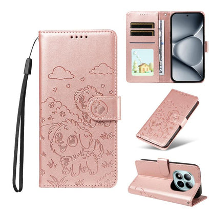 Embossed Heart Dog RFID Blocking Wallet Leather Phone Case, For Redmi 15a Global, For Redmi Note 15 Pro+ 5G Global 163.3mm, For Redmi Note 15 4G / 5G Global 164mm, For Redmi K90 Pro Max / Poco F8 Ultra, For Redmi Note 15 Pro 4G Global 163.2mm          ...