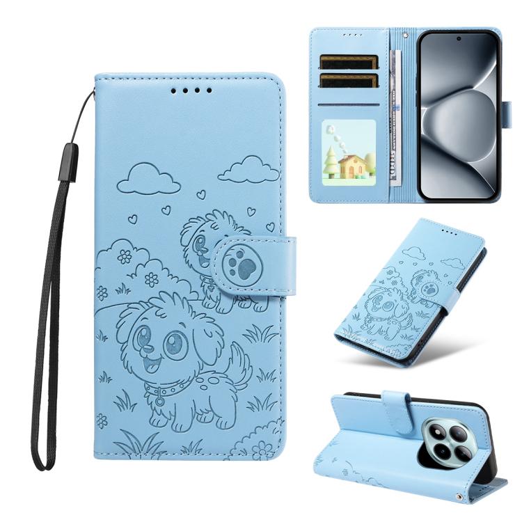 Embossed Heart Dog RFID Blocking Wallet Leather Phone Case, For Redmi 15a Global, For Redmi Note 15 Pro+ 5G Global 163.3mm, For Redmi Note 15 4G / 5G Global 164mm, For Redmi K90 Pro Max / Poco F8 Ultra, For Redmi Note 15 Pro 4G Global 163.2mm          ...