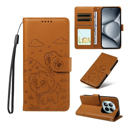 Embossed Heart Dog RFID Blocking Wallet Leather Phone Case, For Redmi 15a Global, For Redmi Note 15 Pro+ 5G Global 163.3mm, For Redmi Note 15 4G / 5G Global 164mm, For Redmi K90 Pro Max / Poco F8 Ultra, For Redmi Note 15 Pro 4G Global 163.2mm          ...