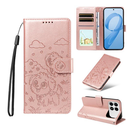 Embossed Heart Dog RFID Blocking Wallet Leather Phone Case, For Redmi 15a Global, For Redmi Note 15 Pro+ 5G Global 163.3mm, For Redmi Note 15 4G / 5G Global 164mm, For Redmi K90 Pro Max / Poco F8 Ultra, For Redmi Note 15 Pro 4G Global 163.2mm          ...