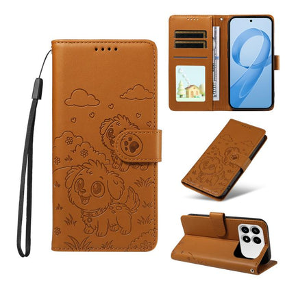 Embossed Heart Dog RFID Blocking Wallet Leather Phone Case, For Redmi 15a Global, For Redmi Note 15 Pro+ 5G Global 163.3mm, For Redmi Note 15 4G / 5G Global 164mm, For Redmi K90 Pro Max / Poco F8 Ultra, For Redmi Note 15 Pro 4G Global 163.2mm          ...