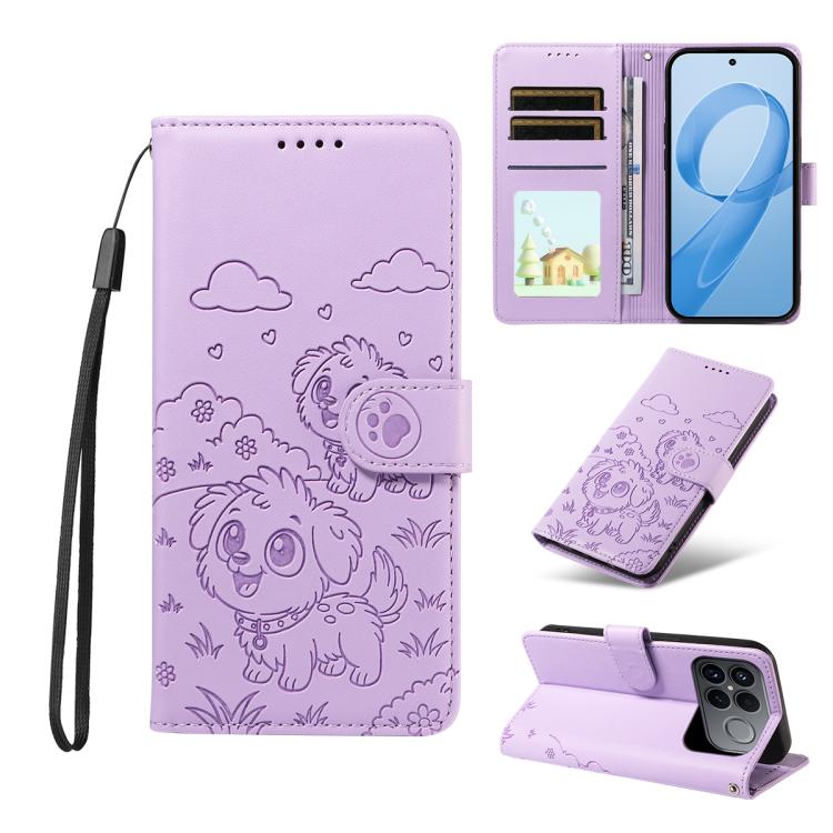 Embossed Heart Dog RFID Blocking Wallet Leather Phone Case, For Redmi 15a Global, For Redmi Note 15 Pro+ 5G Global 163.3mm, For Redmi Note 15 4G / 5G Global 164mm, For Redmi K90 Pro Max / Poco F8 Ultra, For Redmi Note 15 Pro 4G Global 163.2mm          ...