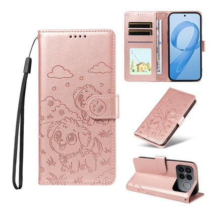 Embossed Heart Dog RFID Blocking Wallet Leather Phone Case, For Redmi 15a Global, For Redmi Note 15 Pro+ 5G Global 163.3mm, For Redmi Note 15 4G / 5G Global 164mm, For Redmi K90 Pro Max / Poco F8 Ultra, For Redmi Note 15 Pro 4G Global 163.2mm          ...