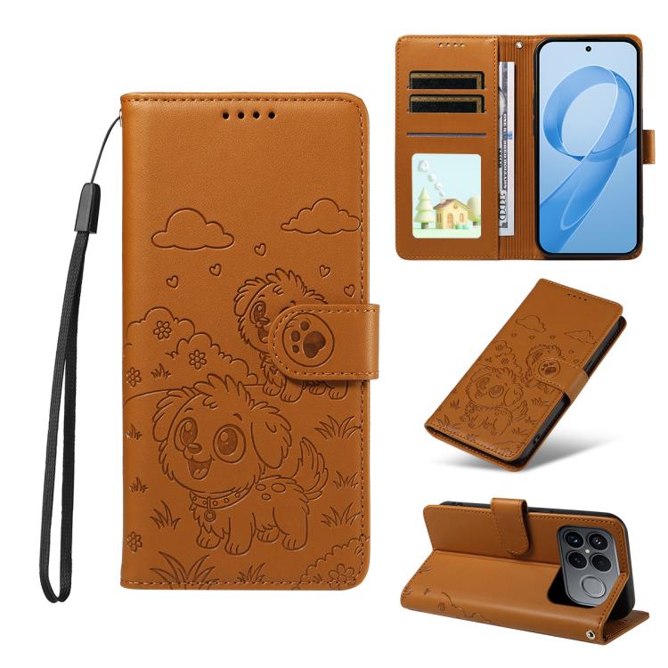 Embossed Heart Dog RFID Blocking Wallet Leather Phone Case, For Redmi 15a Global, For Redmi Note 15 Pro+ 5G Global 163.3mm, For Redmi Note 15 4G / 5G Global 164mm, For Redmi K90 Pro Max / Poco F8 Ultra, For Redmi Note 15 Pro 4G Global 163.2mm          ...