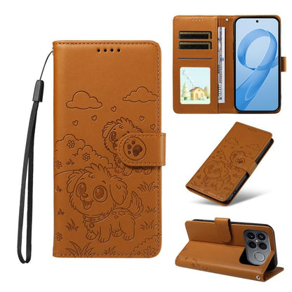 Embossed Heart Dog RFID Blocking Wallet Leather Phone Case, For Redmi 15a Global, For Redmi Note 15 Pro+ 5G Global 163.3mm, For Redmi Note 15 4G / 5G Global 164mm, For Redmi K90 Pro Max / Poco F8 Ultra, For Redmi Note 15 Pro 4G Global 163.2mm          ...
