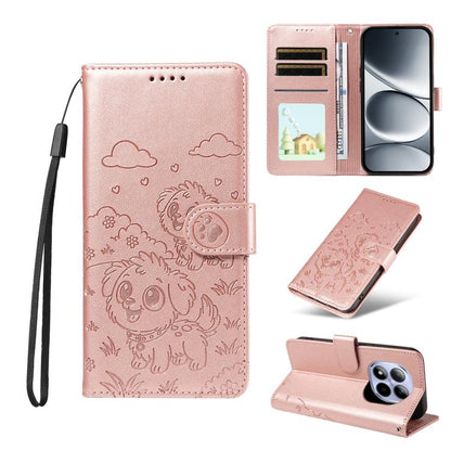 Embossed Heart Dog RFID Blocking Wallet Leather Phone Case, For Redmi 15a Global, For Redmi Note 15 Pro+ 5G Global 163.3mm, For Redmi Note 15 4G / 5G Global 164mm, For Redmi K90 Pro Max / Poco F8 Ultra, For Redmi Note 15 Pro 4G Global 163.2mm          ...