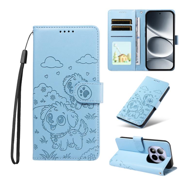 Embossed Heart Dog RFID Blocking Wallet Leather Phone Case, For Redmi 15a Global, For Redmi Note 15 Pro+ 5G Global 163.3mm, For Redmi Note 15 4G / 5G Global 164mm, For Redmi K90 Pro Max / Poco F8 Ultra, For Redmi Note 15 Pro 4G Global 163.2mm          ...