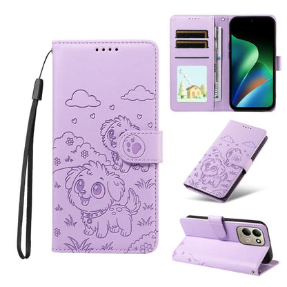 Embossed Heart Dog RFID Blocking Wallet Leather Phone Case, For Redmi Note 17 4G / 5G Global 171mm, For Redmi Note 17 Pro+ 5G Global 163mm, For Redmi 17 4G / 5G Global 170mm, For Redmi 15a Global, For Redmi Note 15 Pro+ 5G Global 163.3mm               ...