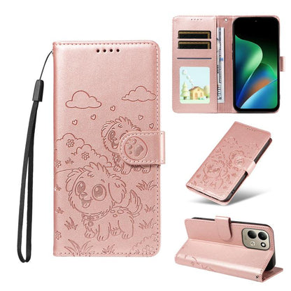 Embossed Heart Dog RFID Blocking Wallet Leather Phone Case, For Redmi Note 17 4G / 5G Global 171mm, For Redmi Note 17 Pro+ 5G Global 163mm, For Redmi 17 4G / 5G Global 170mm, For Redmi 15a Global, For Redmi Note 15 Pro+ 5G Global 163.3mm               ...