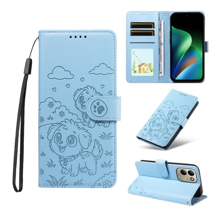 Embossed Heart Dog RFID Blocking Wallet Leather Phone Case, For Redmi Note 17 4G / 5G Global 171mm, For Redmi Note 17 Pro+ 5G Global 163mm, For Redmi 17 4G / 5G Global 170mm, For Redmi 15a Global, For Redmi Note 15 Pro+ 5G Global 163.3mm               ...