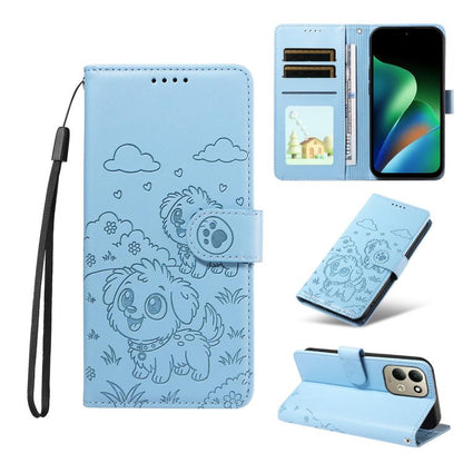 Embossed Heart Dog RFID Blocking Wallet Leather Phone Case, For Redmi Note 17 4G / 5G Global 171mm, For Redmi Note 17 Pro+ 5G Global 163mm, For Redmi 17 4G / 5G Global 170mm, For Redmi 15a Global, For Redmi Note 15 Pro+ 5G Global 163.3mm               ...