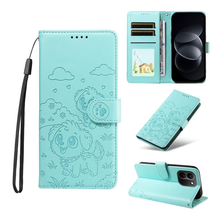Embossed Heart Dog RFID Blocking Wallet Leather Phone Case, For Redmi Note 17 4G / 5G Global 171mm, For Redmi Note 17 Pro+ 5G Global 163mm, For Redmi 17 4G / 5G Global 170mm, For Redmi 15a Global, For Redmi Note 15 Pro+ 5G Global 163.3mm               ...