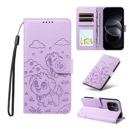 Embossed Heart Dog RFID Blocking Wallet Leather Phone Case, For Redmi Note 17 4G / 5G Global 171mm, For Redmi Note 17 Pro+ 5G Global 163mm, For Redmi 17 4G / 5G Global 170mm, For Redmi 15a Global, For Redmi Note 15 Pro+ 5G Global 163.3mm               ...
