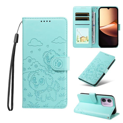 Embossed Heart Dog RFID Blocking Wallet Leather Phone Case, For Redmi Note 17 4G / 5G Global 169.7mm, For Redmi 17C 5G, For Redmi Note 17 Pro+ 5G Global 163.4mm, For Redmi 17 4G / 5G Global 170mm, For Redmi K90 Max 5G / K90 Ultra 5G, For Redmi 15a Glob...