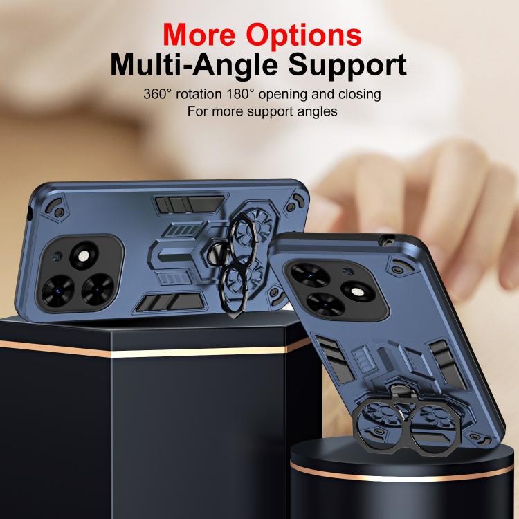 Double-Ring Holder PC Hybrid TPU Phone Case, For Tecno Spark Go 2024 / Pop 8, For Tecno Camon 40 Pro 4G, For Tecno Camon 40 4G, For Tecno Camon 40 Pro 5G, For Tecno Spark Go 1 / Go 2025, For Tecno Spark 30 Pro, For Tecno Spark 30 4G, For Tecno Spark 30...