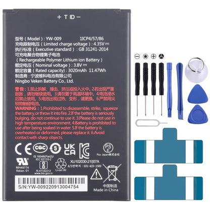 Remplacement de la batterie, pour VEKEN YW-011 3.8V 2500mAh, pour VEKEN YW-009 3020mAh, pour VEKEN YW-014 3000mAh 3.85v