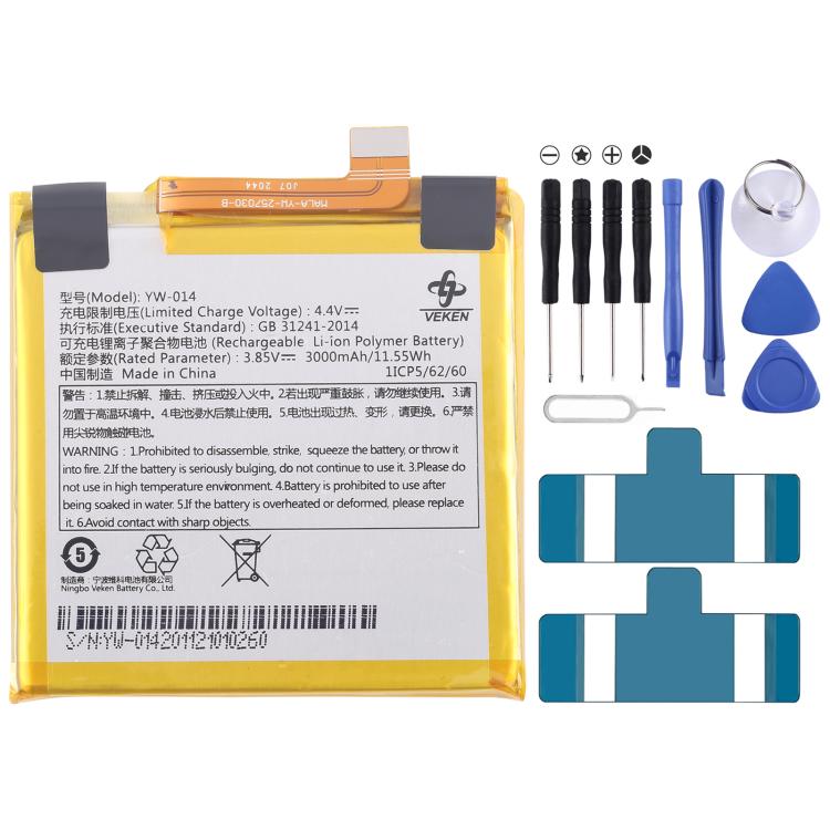 Remplacement de la batterie, pour VEKEN YW-011 3.8V 2500mAh, pour VEKEN YW-009 3020mAh, pour VEKEN YW-014 3000mAh 3.85v