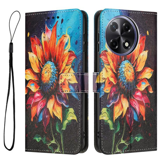 Color Drawing Pattern Leather Phone Case, For Tecno Camon 30S / 30S Pro, For Tecno Pova 6 Neo 5G / Spark 30 5G, For Tecno Spark 30 Pro 4G, For Tecno Spark 30 4G, For Tecno Spark 30C, For Tecno Spark 20 Pro 5G, For Tecno Camon 30 Premier 5G / CL 9      ...