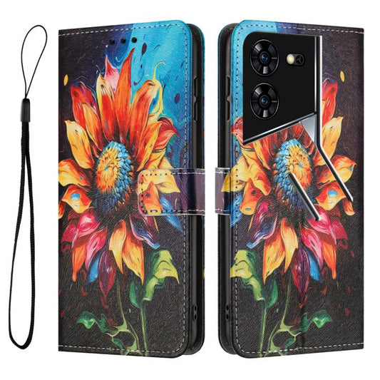 Color Drawing Pattern Leather Phone Case, For Tecno Pova 5 Pro, For Tecno Pova?Neo 3, For Tecno Pova 5, For Tecno Camon 20 Premier, For Tecno Camon 20 Pro 5G, For Tecno Camon 20 / 20 Pro 4G, For Tecno Spark 10 4G / Spark 10C                            ...