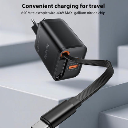 Yesido YC99 40W Fast Charger with Telescopic Type-C Cable, YC99
