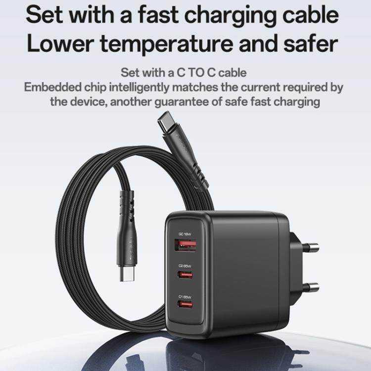 Yesido YC144 65W Three-port Fast Charger, YC144