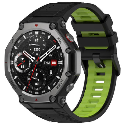 xDfind Two-color Black Buckle Silicone Watch Band, For Amazfit T-Rex 3