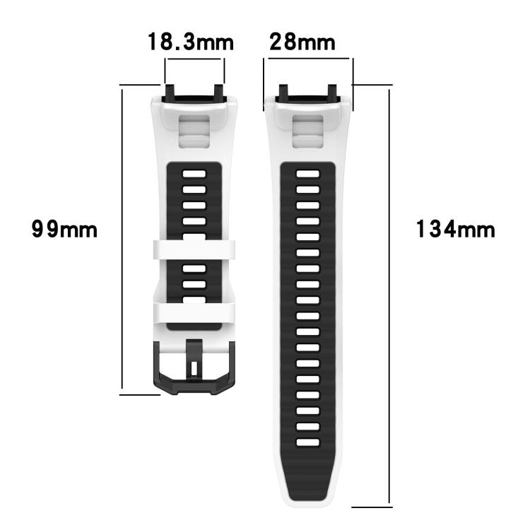 xDfind Two-color Black Buckle Silicone Watch Band, For Amazfit T-Rex 3