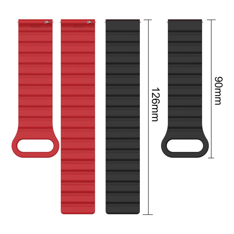 xDfind Loop Magnetic Glossy Silicone Watch Band, 18mm, 20mm, 22mm