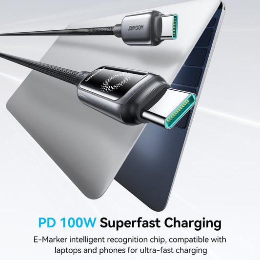 JOYROOM S-A55 StarFlight Series 100W Type-C to Type-C Auto Power-Off Fast Charging Data Cable, Type-C to Type-C