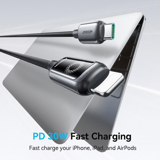 JOYROOM S-A55 StarFlight Series 30W Type-C to 8 Pin Auto Power-Off Fast Charging Data Cable, Type-C to 8 Pin