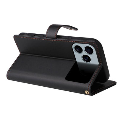 Six Card Slots Buckle Leather Phone Case with Lanyard, For iPhone 17 Pro Max, For iPhone 17 Pro, For iPhone 17, For iPhone 17 Air