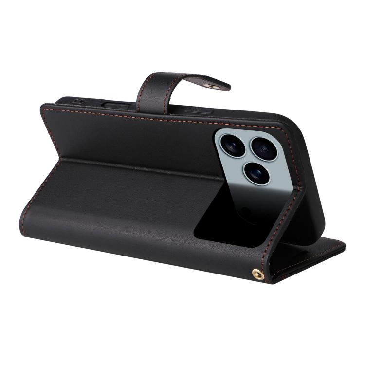 Six Card Slots Buckle Leather Phone Case with Lanyard, For iPhone 18 Pro / 17 Pro, For iPhone 18 Pro Max / 17 Pro Max, For iPhone 17, For iPhone 17 Air