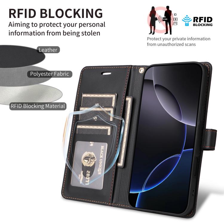 Six Card Slots Buckle Leather Phone Case with Lanyard, For iPhone 18 Pro / 17 Pro, For iPhone 18 Pro Max / 17 Pro Max, For iPhone 17, For iPhone 17 Air